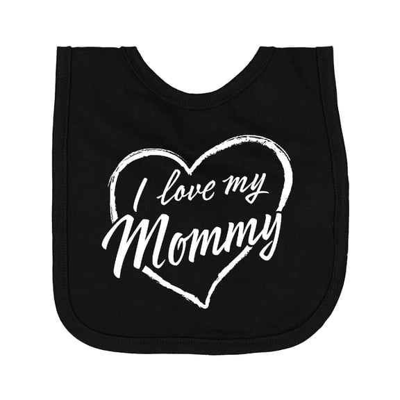 Inktastic I Love My Mommy in White Chalk Heart Newborn Bib