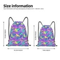 thumbnail image 7 of Ratiio Disco Roller Skates Print Drawstring Backpack Bag Sport Gym Sackpack Heavy Duty String Backpack for Men Women, 7 of 7