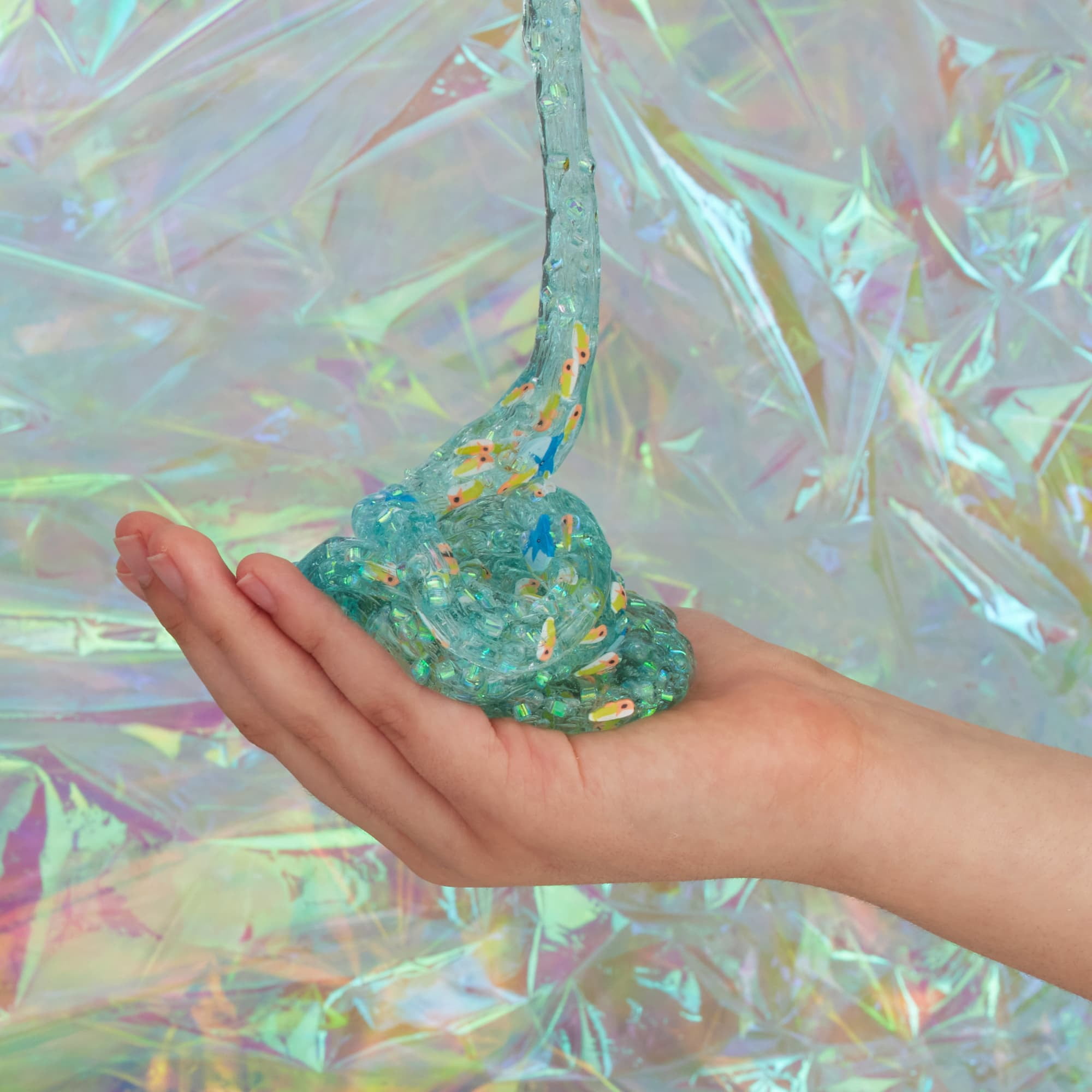 Elmer’s Gue Pre-Made Slime, Blue Clear Slime, Includes 4 Sets of Unique Mix-Ins, 1.5-lb Bucket