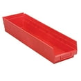 thumbnail image 2 of Plastic Shelf Bin Nestable 6-5/8"W x 23-5/8" D x 4"H Red, Lot of 8, 2 of 4