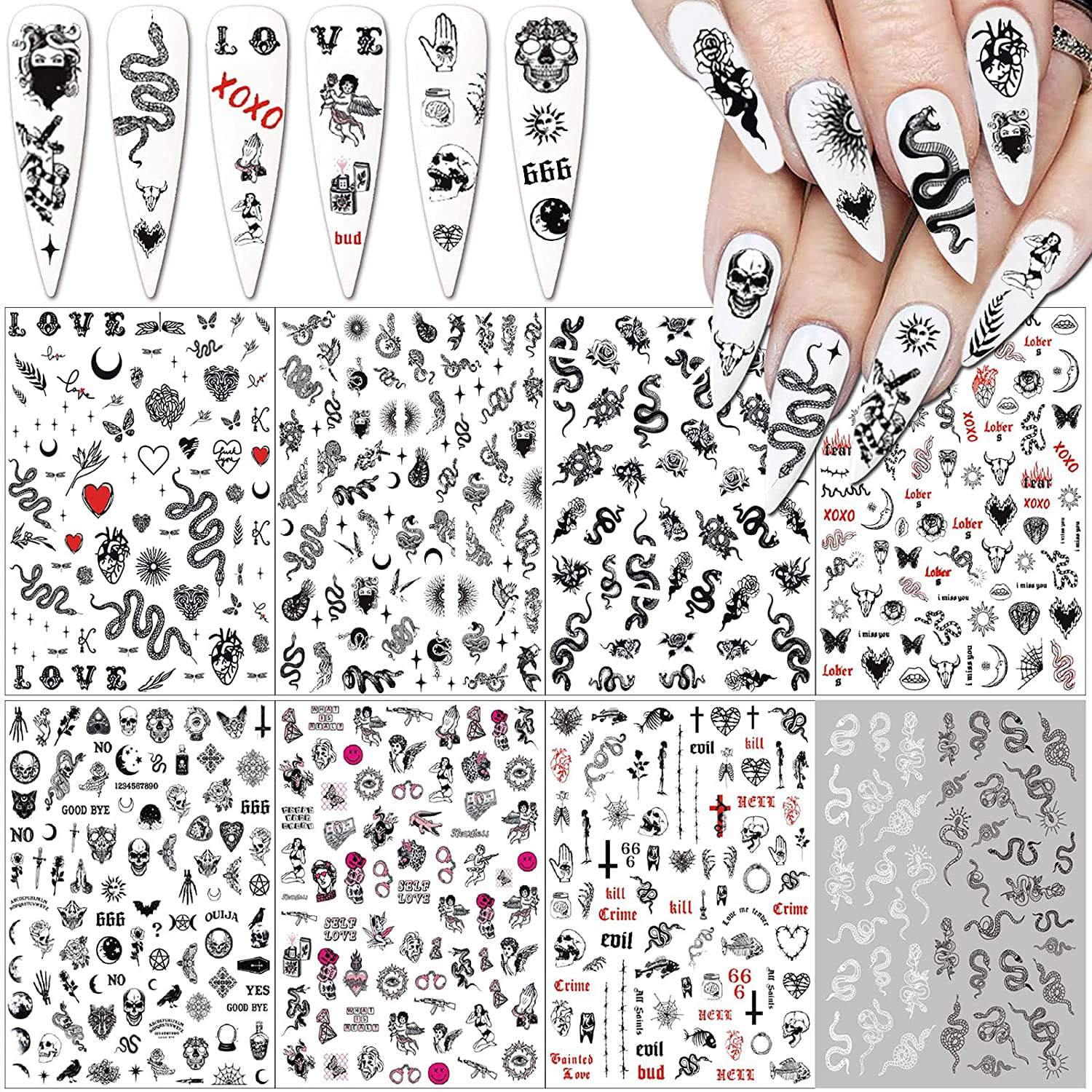 Buy 1 pcs 3D Nail Stickers Nail DIY Tools nail art Manicure Pedicure 3D  Fashion Daily 06129022 Online at desertcartINDIA
