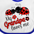 thumbnail image 4 of Inktastic My Grandpa Loves Me with Cute Ladybugs Boys or Girls Baby Bib, 4 of 4