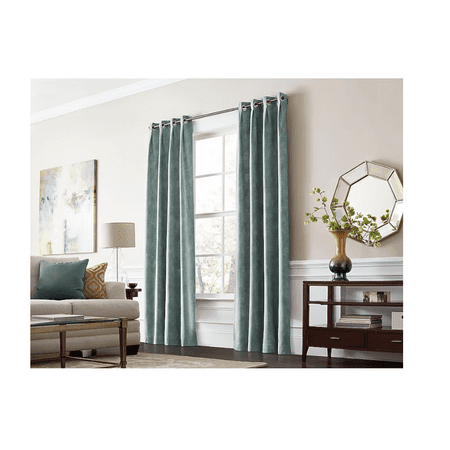 allen + roth 84-in Mineral Room darkening Thermal lined Grommet Single curtain panel