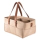 thumbnail image 1 of Bolsa organizadora de pañales plegable con compartimentos extraíbles, portátil y multifuncional para cambiar pañales, sacaleches y viajes. 33 x 18 x 15 cm, 8 bolsillos, gris con asa marrón., 1 of 7