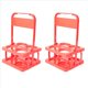 thumbnail image 1 of 2X Portabebidas de Plástico Plegable con 4 Orificios, Portabebidas Reutilizable con Asa Portabebidas Portátil Rojo, 1 of 5