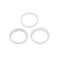 thumbnail image 3 of Bague en Verre de Remplacement pour Objectif d'Appareil Photo pour Apple iPhone 13 Pro (A2636) / 13 Pro Max (A2641) - Argent (3 Pcs), 3 of 4