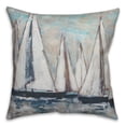 thumbnail image 2 of Creative Products Blue Painterly Sailboats 18x18 Indoor / Outdoor Pillow, 2 of 3