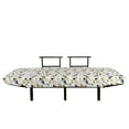 thumbnail image 3 of Japanese Futon Couch, Oriental Bird Design with Water Lily Vintage Illustration in Watercolor, Daybed with Metal Frame Upholstered Sofa for Living Dorm, Loveseat, Multicolor, by Ambesonne, 3 of 4