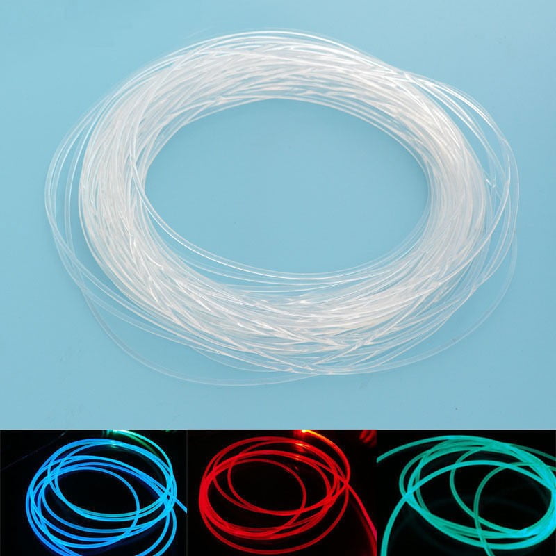 0.75-3.0mm PMMA End Glow Optic Fiber Cable For Home LED Celling Light Decoration 