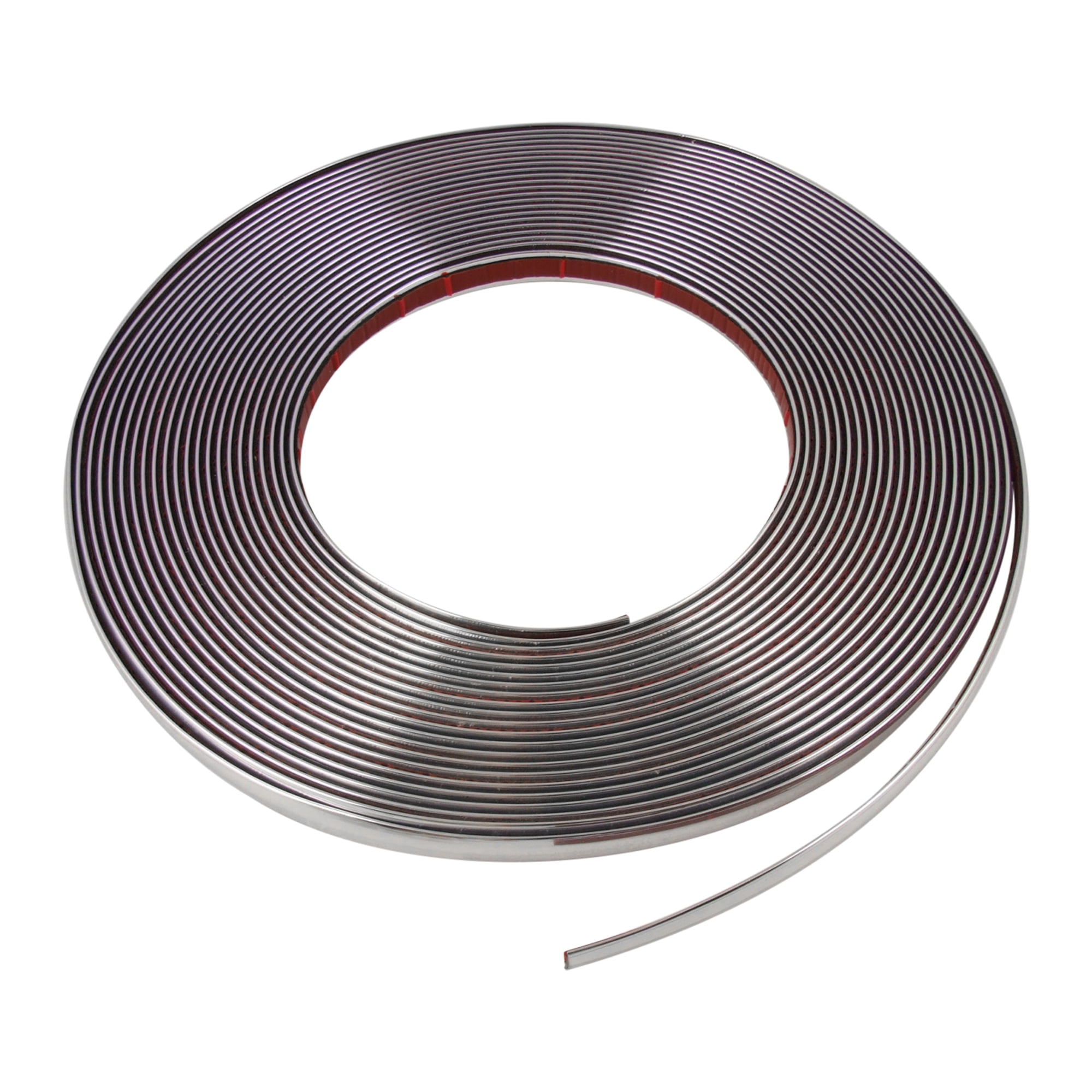 Unique Bargains Soft Plastic Silver Tone 15mm x 15M Car Chrome Moulding Trim Strip