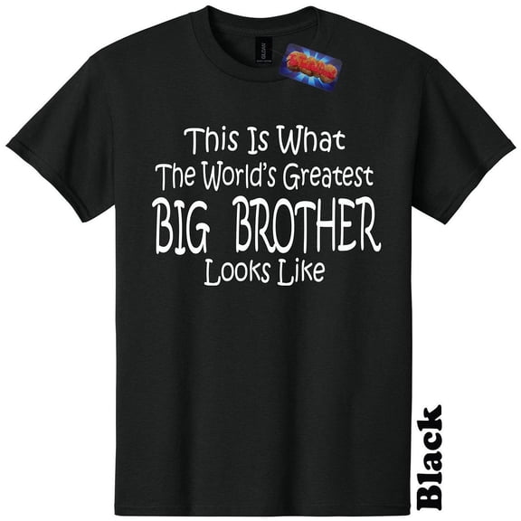 Worlds Greatest Big Brother Funny T-Shirt Gender Reveal Baby Shower Tee