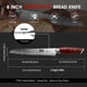 thumbnail image 5 of Cuchillo para Pan HOSHANHO 8" Acero Damasco Serrado Afilado, 5 of 7