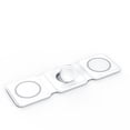 thumbnail image 1 of Cargador inalámbrico 3 en 1, estación de carga inalámbrica plegable magnética para iPhone 13/12/11 Pro, AirPods 3/2/pro, iWatch Series 7/6/5/SE/4/3/2 y teléfonos Samsung (blanco) brillar Electrónica, 1 of 5