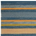 thumbnail image 5 of SAFAVIEH Montauk Maisy Striped Soft Braided Cotton Area Rug, Blue/Orange, 4' x 6', 5 of 7