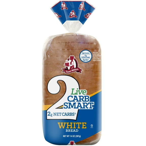 Aunt Millie's Live Carb Smart White Bread Loaf, 14 oz