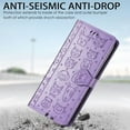 thumbnail image 6 of Wallet Phone Case for Samsung Galaxy S23 Ultra,Cute Cartoon Cat Dog Pattern PU Leather Case with Magnetic Clasp and Cash Card Slots Holder Holster for Galaxy S23 Ultra,CD Purple, 6 of 8