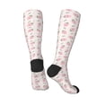 thumbnail image 4 of Daiia Sports Socks Floral Strawberr Printed Novelty Crew Socks for Men Women Knee High Socks Cotton Socks Soft & Breathable Support Unisex Socks, 4 of 9
