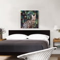 thumbnail image 2 of ARTCANVAS Bengal Cat Breed Dark Squares Canvas Art Print - Size: 26" x 26" (0.75" Deep), 2 of 9