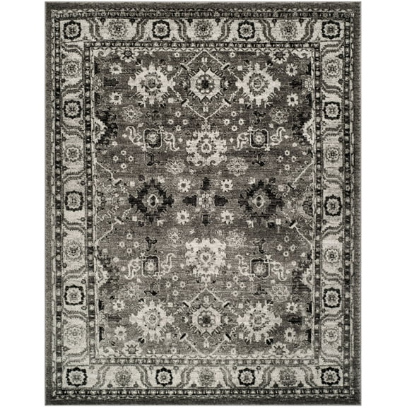 SAFAVIEH Vintage Hamadan Pema Traditional Area Rug, Grey/Black, 9' x 12'