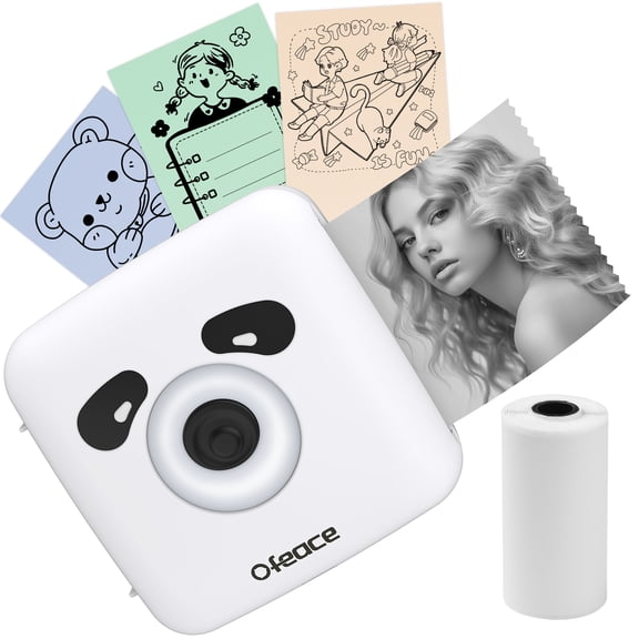 Portable Thermal Printer TP6S for iPhone and Android Phone, 300DPI Wireless Bluetooth Small Thermal Inkless Mini Sticker Printer for Pictures, Travel, Label, DIY, Kids Gifts