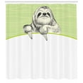 thumbnail image 3 of Ambesonne Sloth Shower Curtain, Idle Sloth Abstract Green, 69"Wx75"L, Pistachio Green Black, 3 of 3