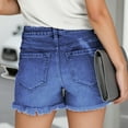 thumbnail image 4 of WAYUTE Shorts for Women Shorts for Dressy Casual Ripped Distressed Jean Short High Waisted Stretch Summer Jorts with Pockets, 4 of 8