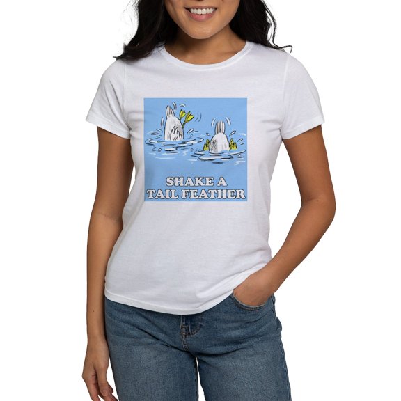 CafePress - Shake A Tail Feather Women's T Shirt - Women's Classic T-Shirt