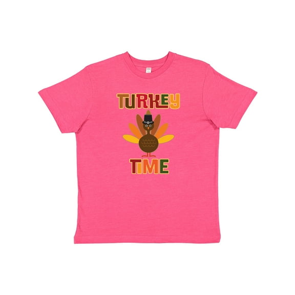 Inktastic Thanksgiving Turkey Time Youth T-Shirt