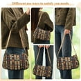 thumbnail image 4 of FORMRS Womens Shoulder Bag with Chain Strap Clutch Purse Cute Tote Handbag, Beige Geometric, 4 of 7