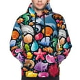 thumbnail image 3 of Zufioo Underwater Diving Animals Design Fleece Comfortable Hoodie for Mens,Sweatshirt for Men,Pullover Hooded Sweatshirt for Men -Small, 3 of 5
