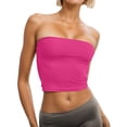 thumbnail image 2 of Tube Tops for Women Dressy Casual Slimming Strapless Bandeau Top Y2k Going out Tops Summer Outfits, 2 of 5