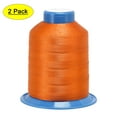 thumbnail image 1 of Uxcell 1312 Yards 210D/0.32mm Extra Strong Bonded Polyester Threads (Orange, 2 Pack), 1 of 7
