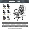 thumbnail image 6 of FKELYI Black Zebra Print Office Chair Covers Stretch Computer Chair Slipcovers for Swivel Armchair Anti-Dust Gaming Chair Slipcover for Home Office, Small, 6 of 6