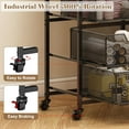 thumbnail image 3 of Rolling Cart with Drawers, 4-Drawer Storage Cart on Wheels with Wooden Top, Metal Utility Cart with Storage Drawers, Craft Storage Art Cart for Classroom, Office, Kitchen, Bedroom, 3 of 8