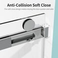 thumbnail image 3 of BARONAGE 68-72" W x 76" H Single Sliding Shower Door with Soft-Close Buffer, Frameless Shower Doors with 3/8" (10mm) Thick Tempered Glass, Chrome, 3 of 9