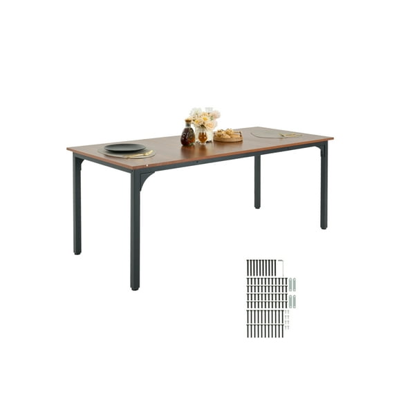 VEVOR 71in Rectangle Dining Table Wood Kitchen Table for 6-8 Person Brown (Only Table)