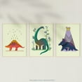 thumbnail image 5 of Pack of 3 Kids Bedroom Cute Dinosaurs Stegosaurus Apatosaurus Triceratops Pastel Colour Boy Girl Unframed Wall Art Living Room Prints Set, 5 of 5