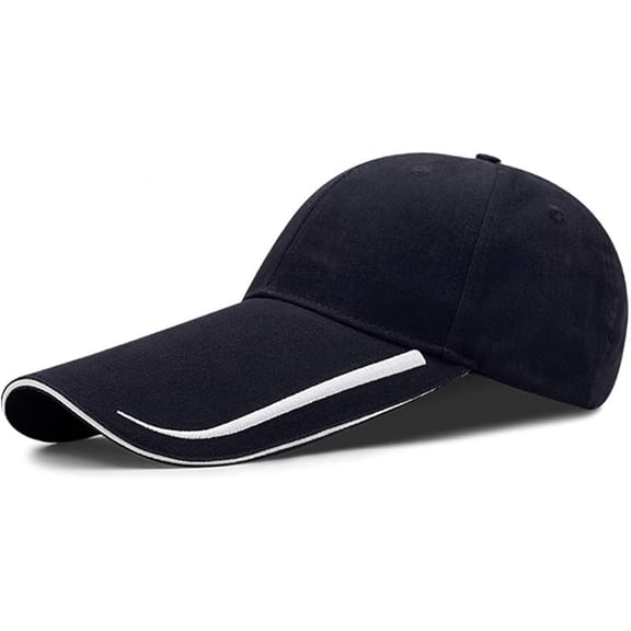 Extra Long Bill 100% Washed Cotton Baseball Cap Lengthened Brim Sun Protection Hat Long Large Bill Cap