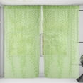thumbnail image 5 of Gorgeous Home Linen Sheer Curtains Light Green Voile, Decorative Vine Pattern Privacy Voile For Living Room Bedroom Dining Room Balcony (2 Panels), 5 of 8