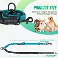 thumbnail image 3 of SlowTon Double Dog Leash Coupler, No Tangle 360Â° Swivel Dual Leashes for Walking 2 Dogs, Adjustable Length Reflective Splitter Leash for Training, Small, Medium & Large Two Dogs(Black&Bright Blue), 3 of 7