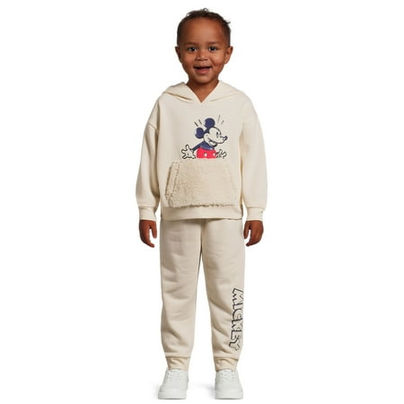 Mickey Mouse Toddler Boys’ Hoodie and Joggers Outfit Set, 2-Piece Set, Sizes 2T-4T