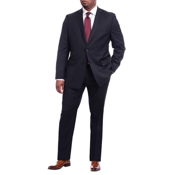 Men’s Classic Fit Solid Navy Two Button 100% Wool Suit