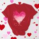 thumbnail image 2 of RKSTN Valentine Gifts Women's Valentine's Day T Shirts Oversized Crewneck Valentines Graphic Print Short Sleeve Shirt Womens Casual Solid Round Neck Plus Size Loose Fits Tee Top Summer Clothes, 2 of 8