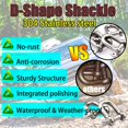 thumbnail image 3 of Shackle Reedny de acero inoxidable 304 en forma de D, 14 mm, 4 unidades, 3 of 7