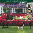 thumbnail image 5 of FXW Garden Fence 24in(H) x 3.7ft(L), 2 Panels Decorative Dog Fence Outdoor for The Yard – Heavy Duty Metal Animal Barrier for Dog and Rabbit, Easy Setup, Black, 5 of 8