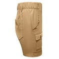 thumbnail image 7 of Women's Shorts Wide Leg Cargo Baggy Casual Elastic Waist Relaxed Fit Stretch Cargo Summer Flowy Shorts with 6 Pockets S-2XL, 7 of 7