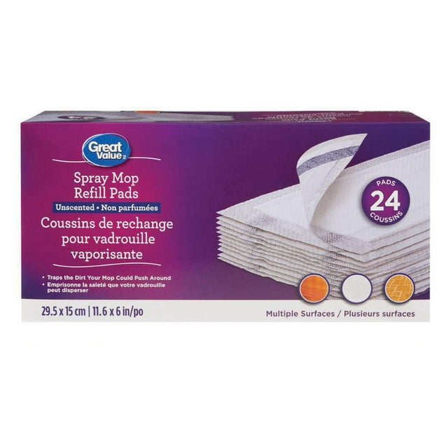 Great Value Unscented Spray Mop Refill Pads