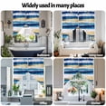thumbnail image 6 of Blue Gold Graffiti Swag Curtain Valance for Windows, Abstract Brush Window Treatments Short Swag Topper for Kitchen Windows Bathroom Bedroom, 28"x36", 6 of 8