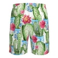 thumbnail image 6 of Kll Flowers And Cactus Men'S Casual Summer Beach Shorts Hawaiian Shorts With Pockets-3x-Large, 6 of 9
