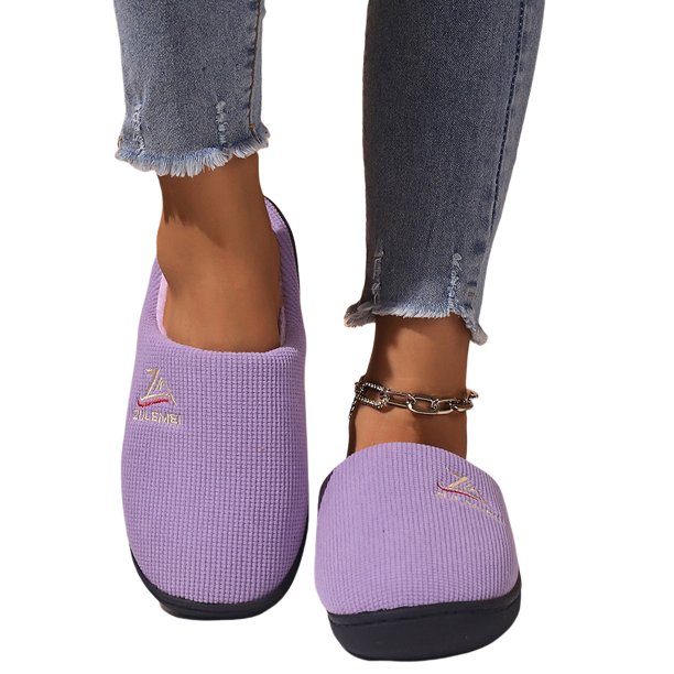 Casa mullidas felpa antideslizantes para hombres y mujeres (40-41) Morado